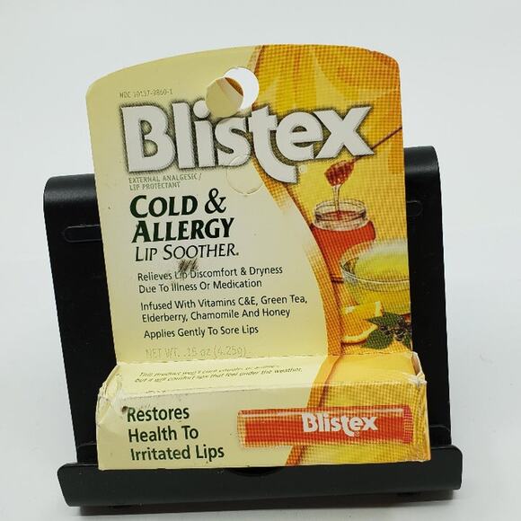 Blistex COLD AND ALLERGY Lip Soother Balm Sealed Discontinued Item - Picture 3 of 5